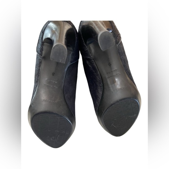 Aquatalia Black Calf Hair & Patent Ankle Boots Size 8 - Picture 13 of 16